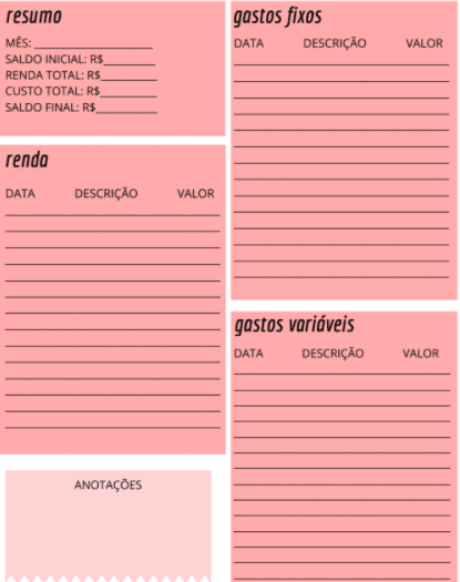 Separe Despesas Fixas e Variáveis: A Base da Sua Estrutura - inspiração 2