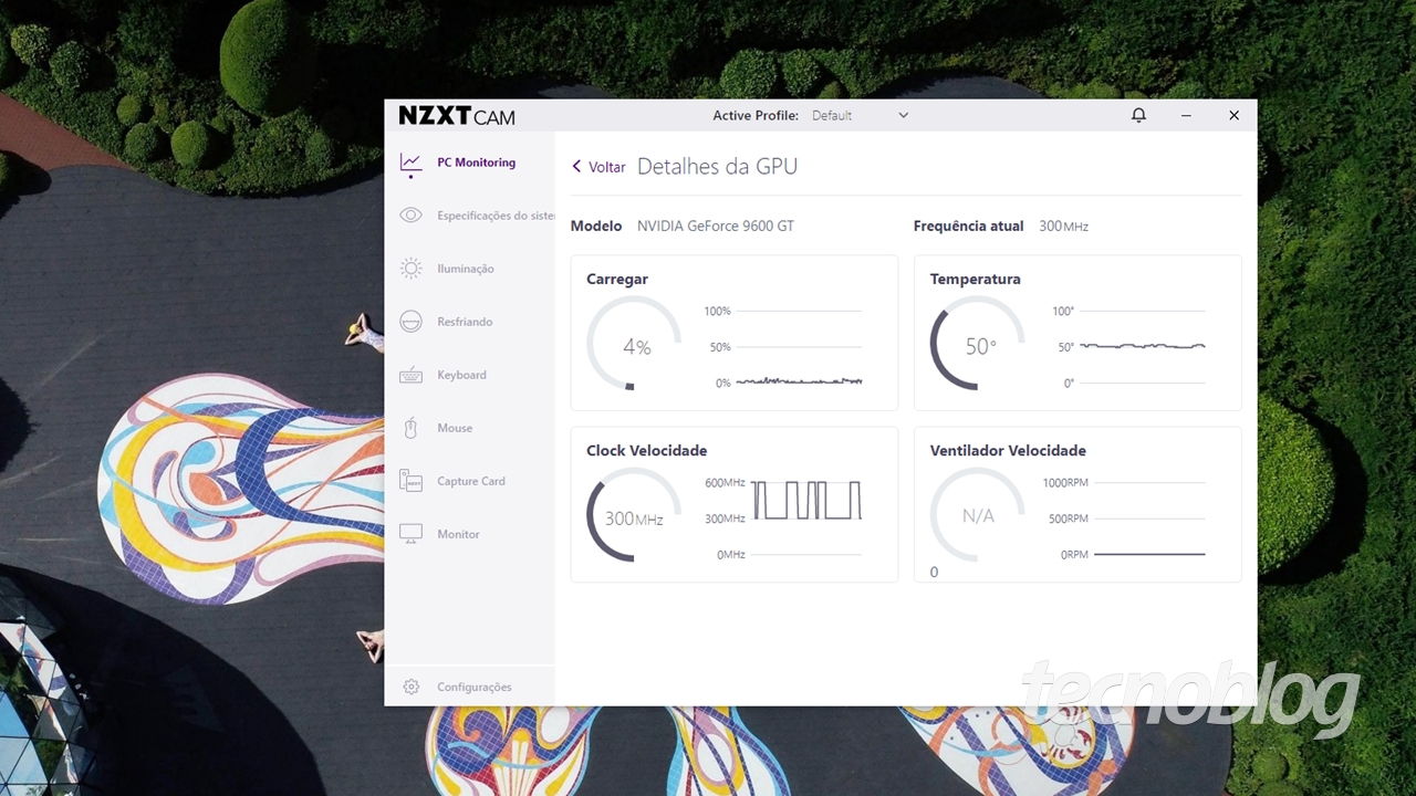 Software que une CPU e GPU em um só monitoramento - inspiração 1