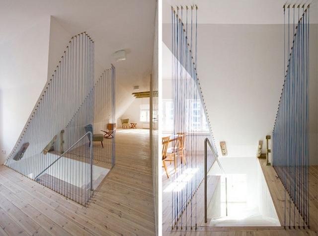 Por que escolher corrimão de corda para sua escada? - inspiração 1