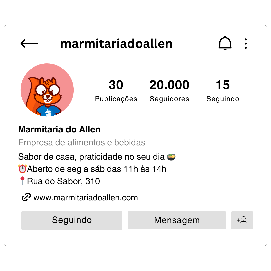 Bios com Chamada Para Ação (CTA) - inspiração 3