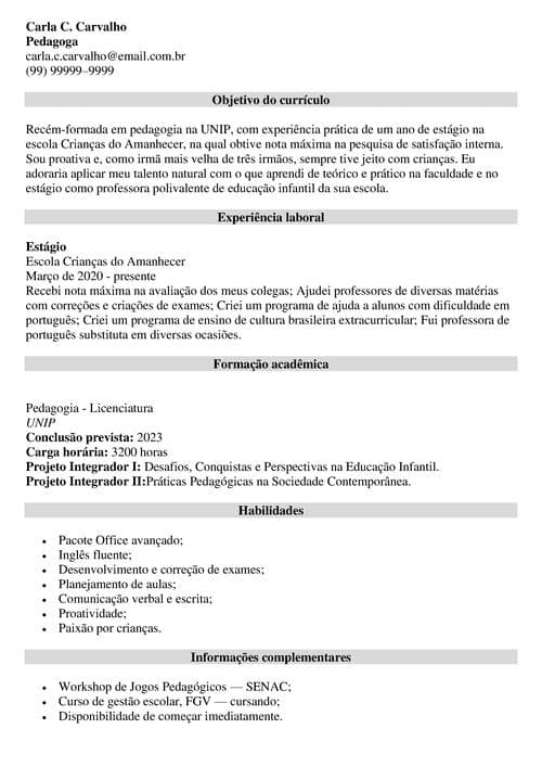 Objetivo Profissional: Direto ao Ponto Para Causar Boa Impressão - inspiração 2