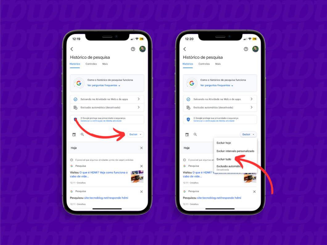 No Celular: Limpando o Histórico de Pesquisa no Android - inspiração 1