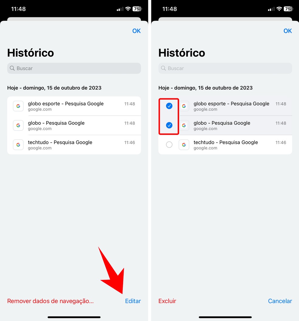 No Celular: Limpando o Histórico de Pesquisa no Android - inspiração 2