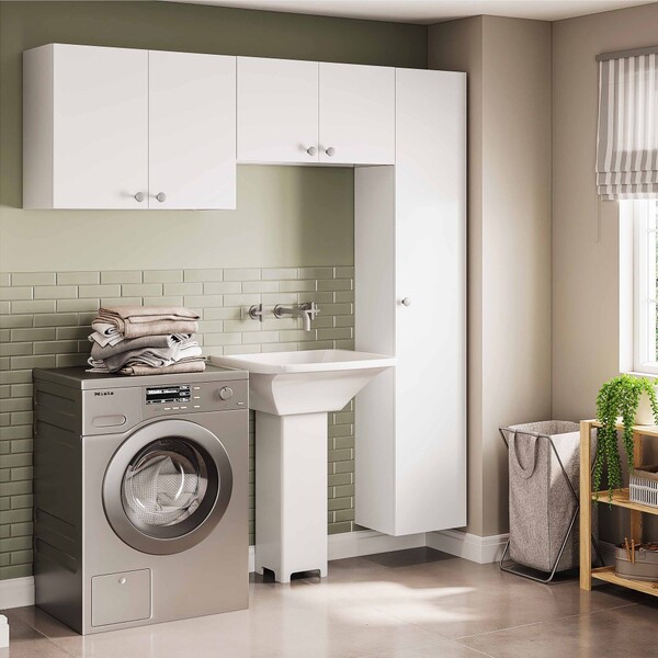 Principais benefícios de decoração de lavanderia com armário multiuso na prática