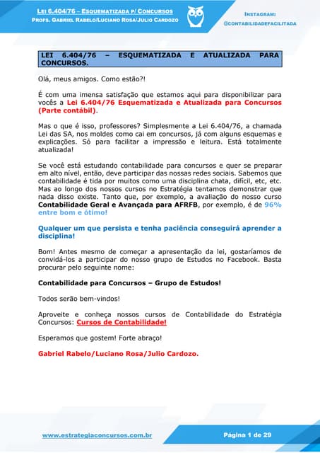 Estrutura Societária e Órgãos de Administração - inspiração 1