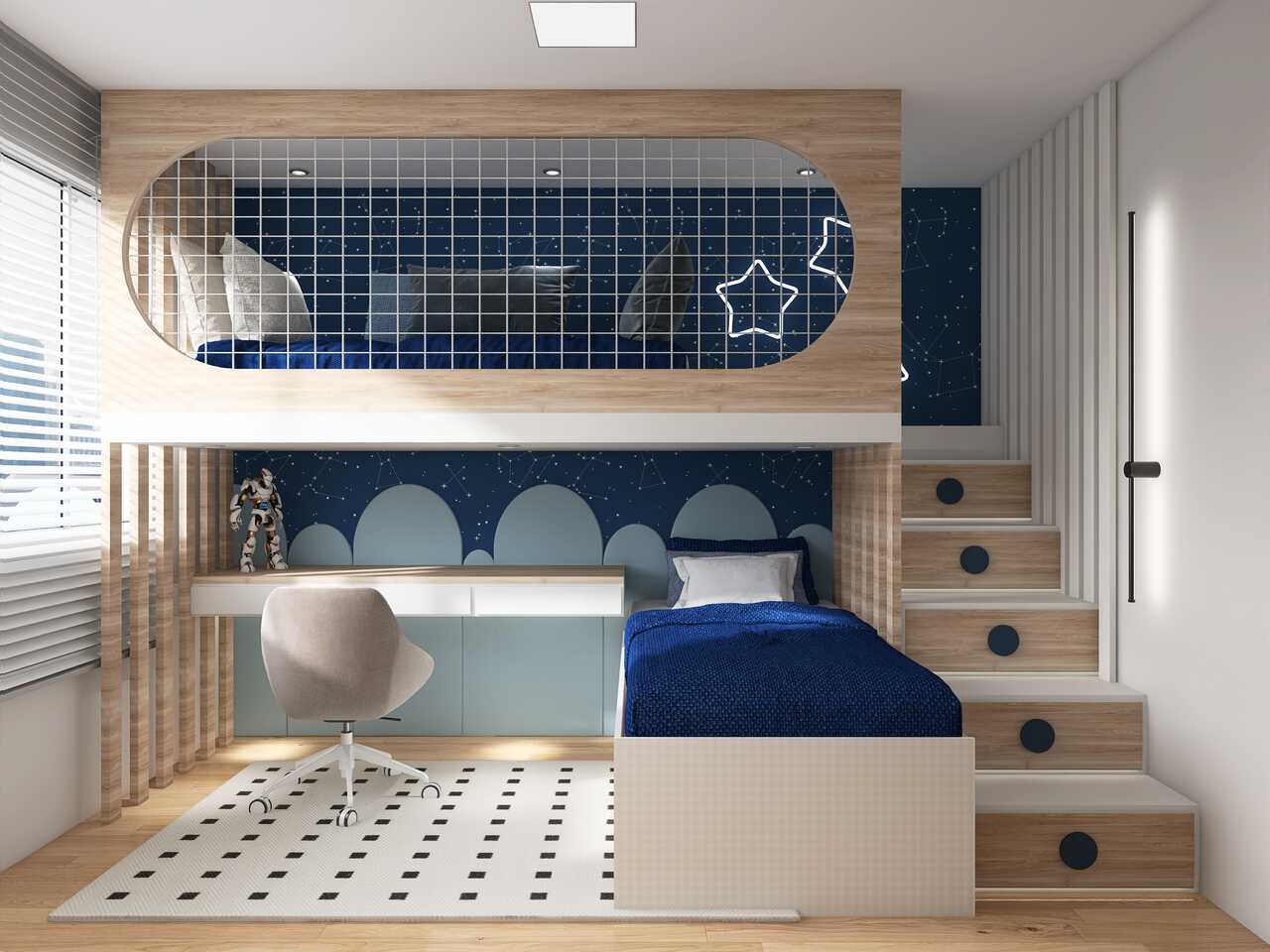 ideias criativas quarto infantil pequeno