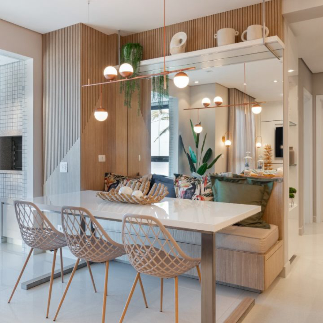 20 ideias de painel ripado para cozinha moderna