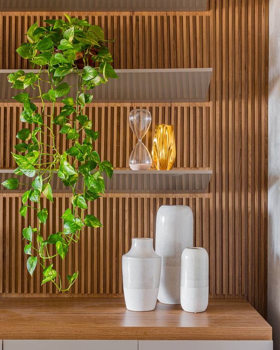 20 ideias cozinha painel ripado inspiração