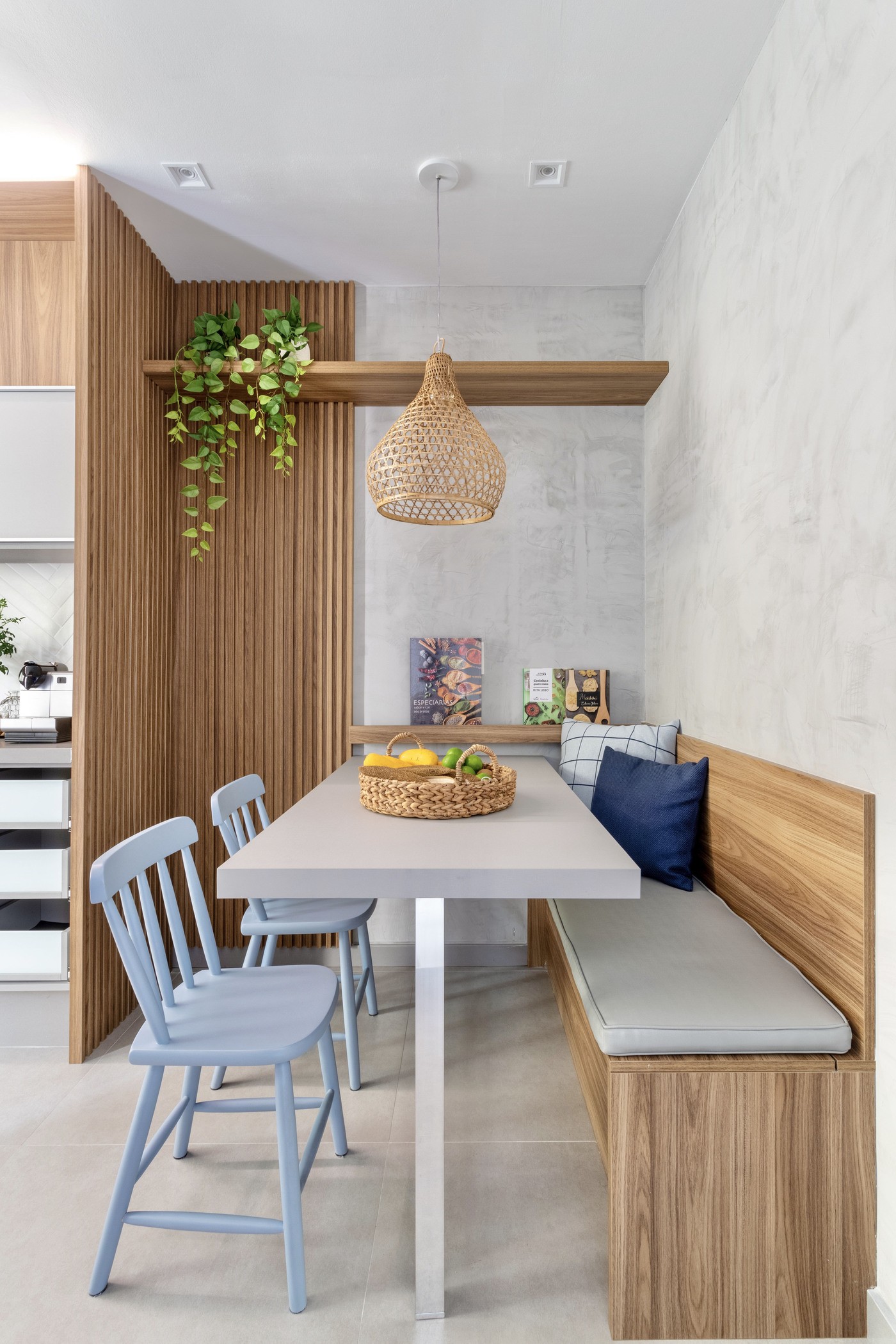 20 ideias de painel ripado para cozinha moderna