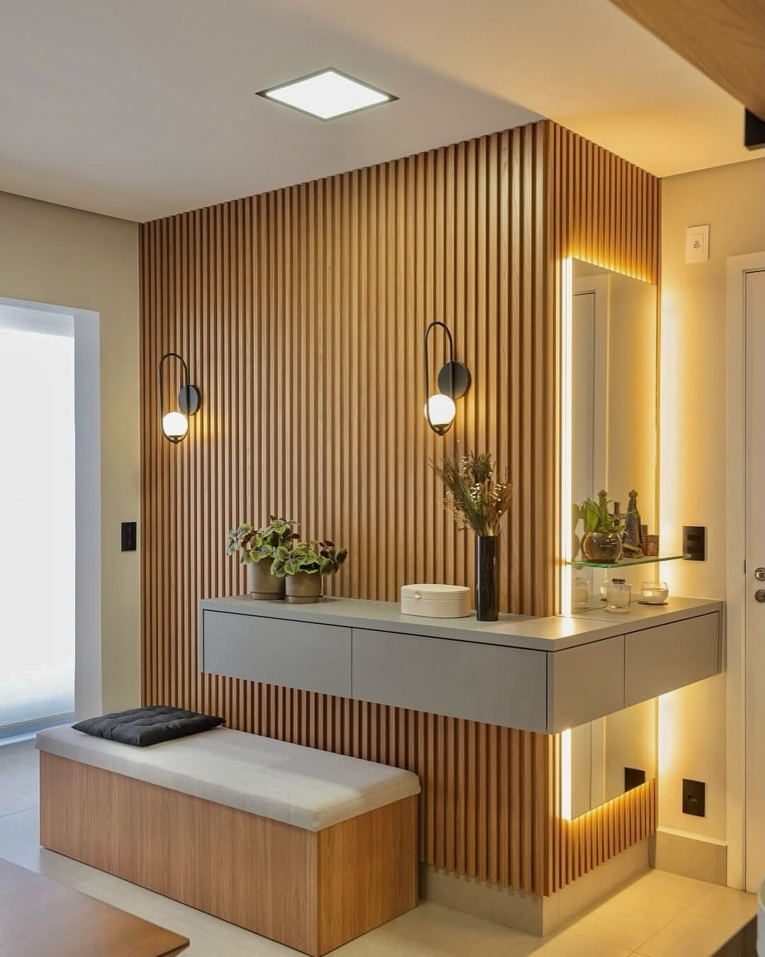 20 ideias cozinha painel ripado inspiração