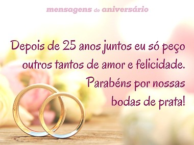 presentes para 25 anos de casamento