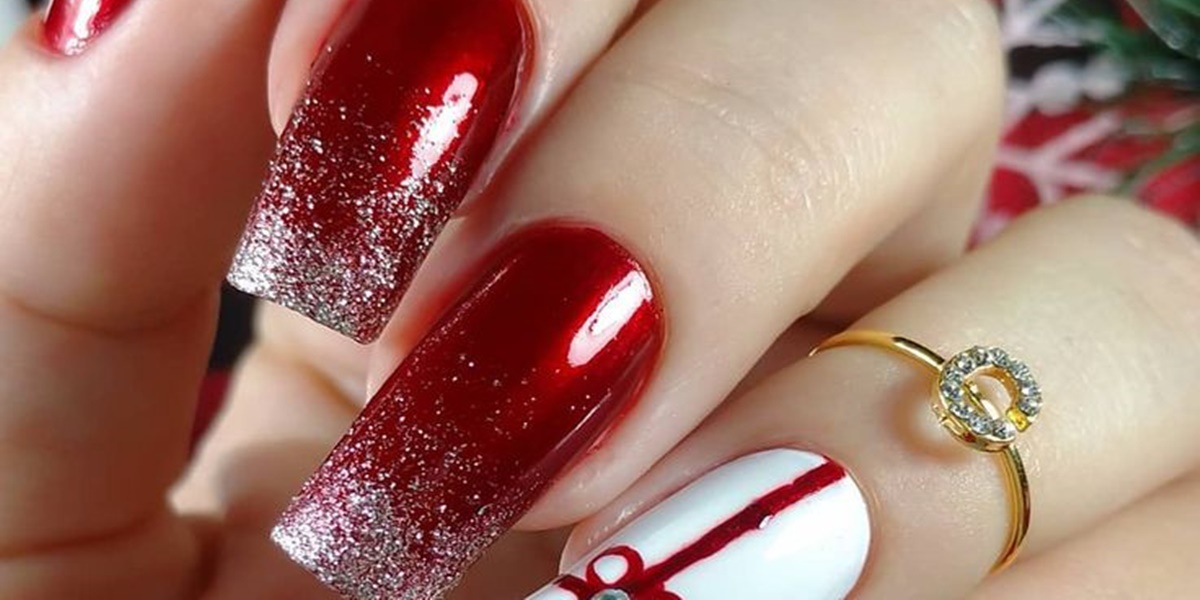 unhas stiletto vs amendoado branco e vermelho qual escolher