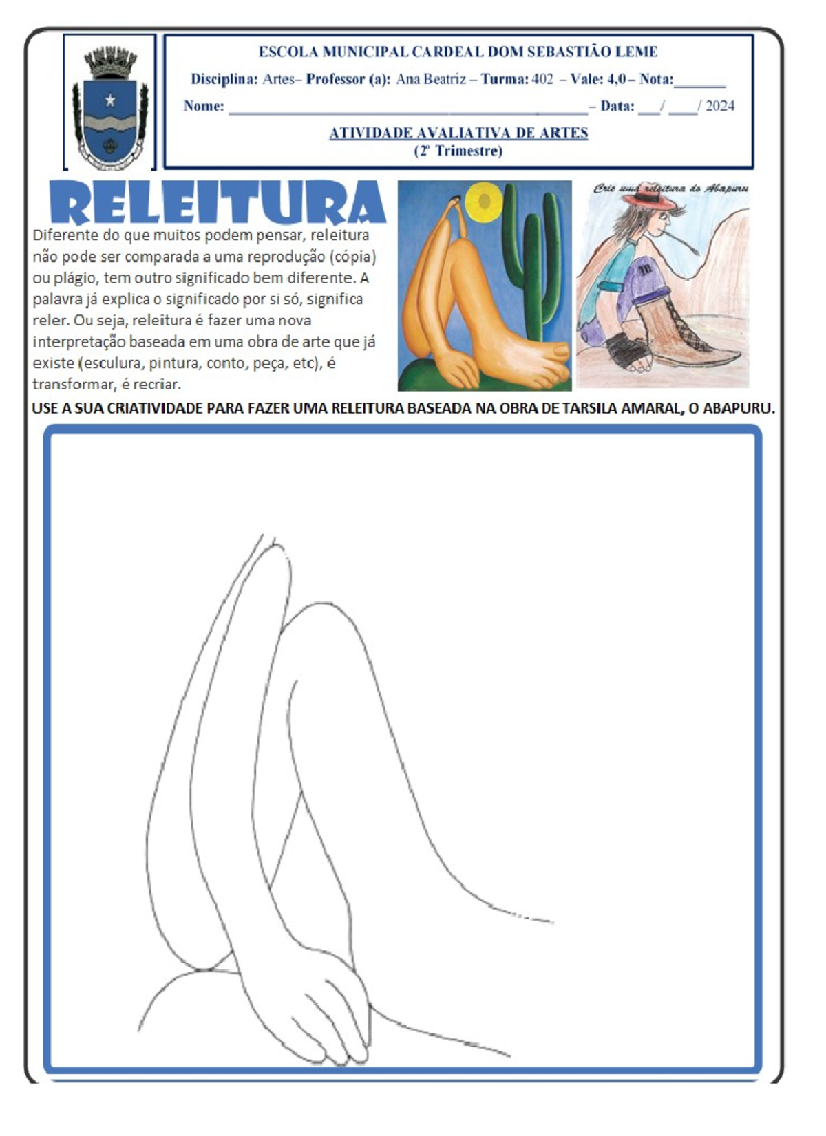 desenho abaporu para imprimir