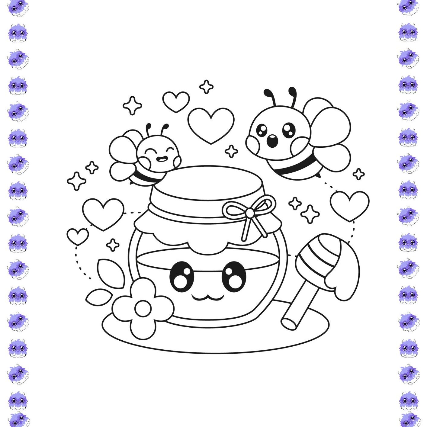 desenho de abelha fofa