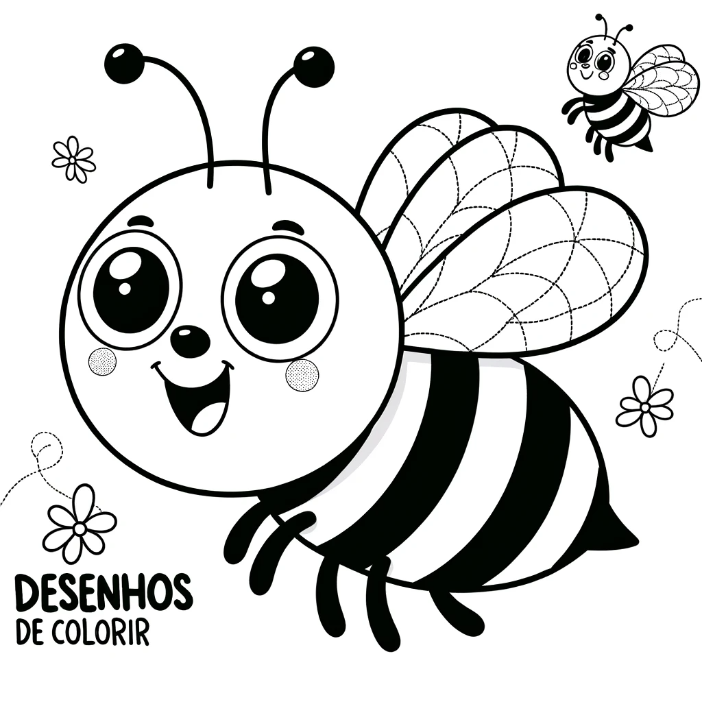desenho de abelha realista