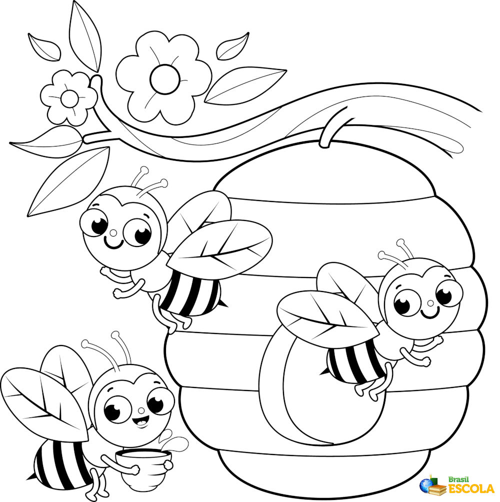 desenho de abelha para crianças