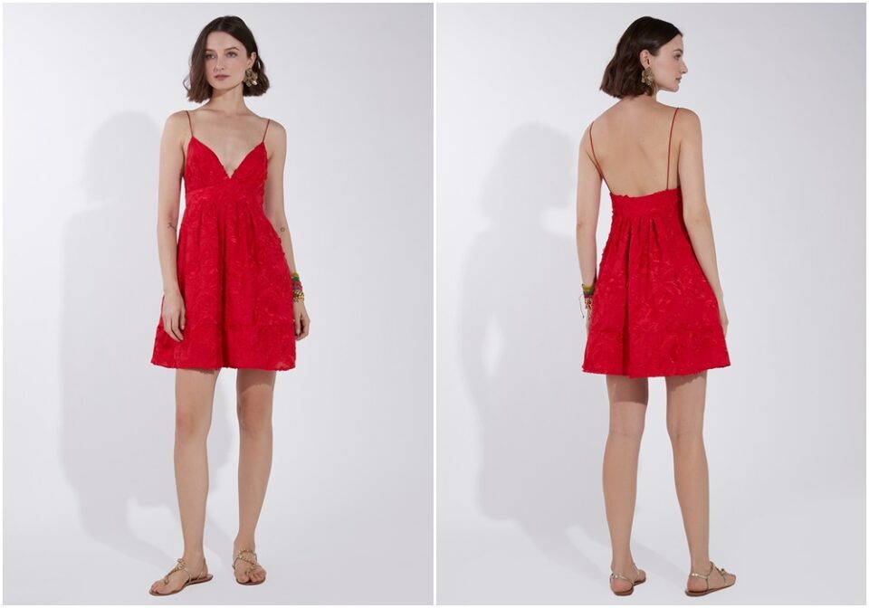 qual sapato usar com vestido vermelho