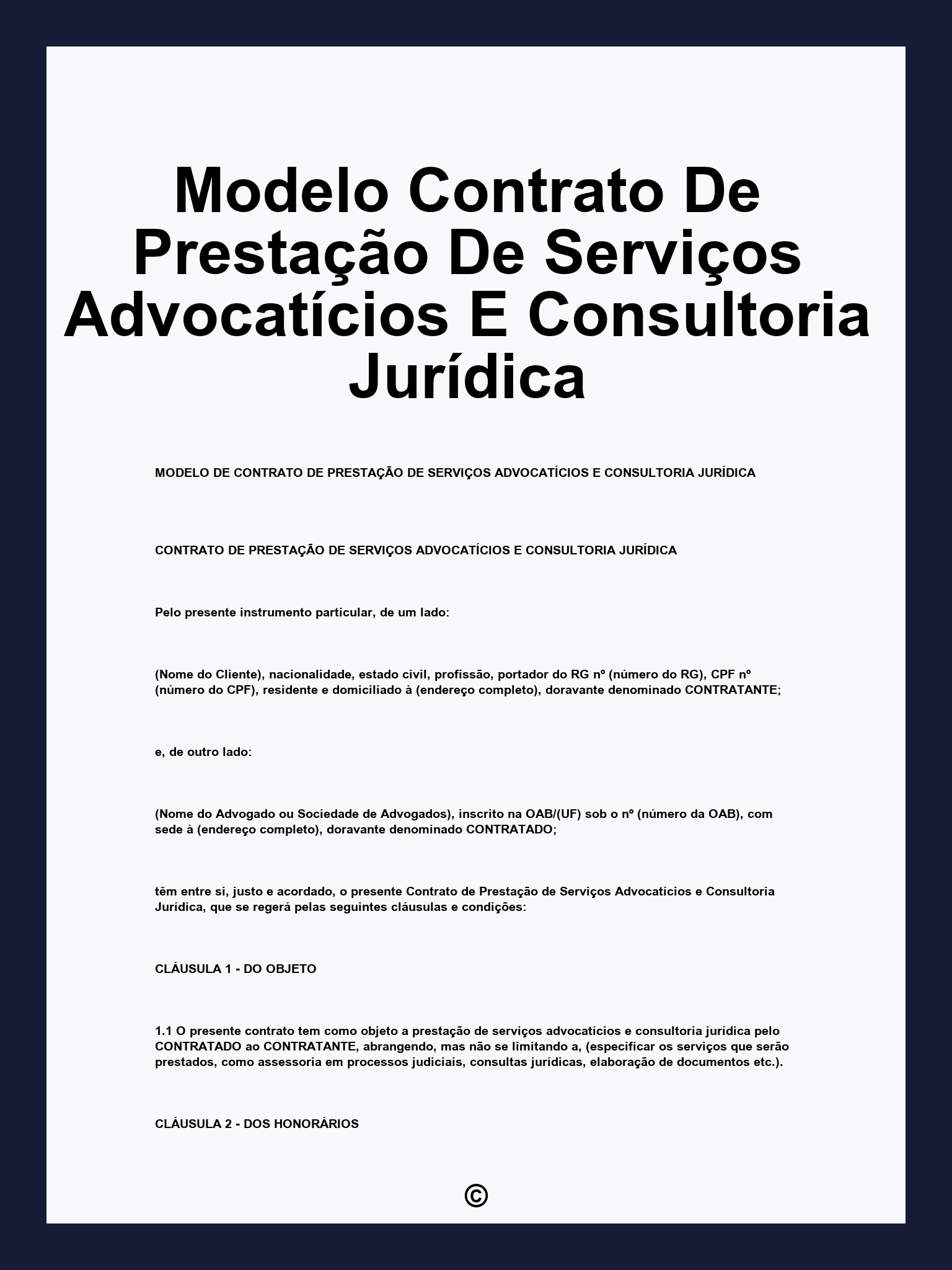 Advogado para assessoria em contratos de prestação de serviços