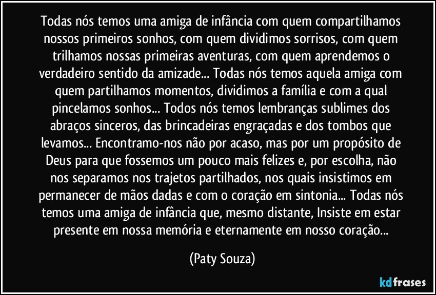 textos para celebrar amizade antiga