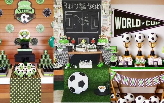mesa de aniversário futebol