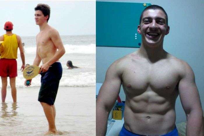 antes e depois academia