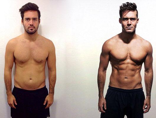 antes e depois academia