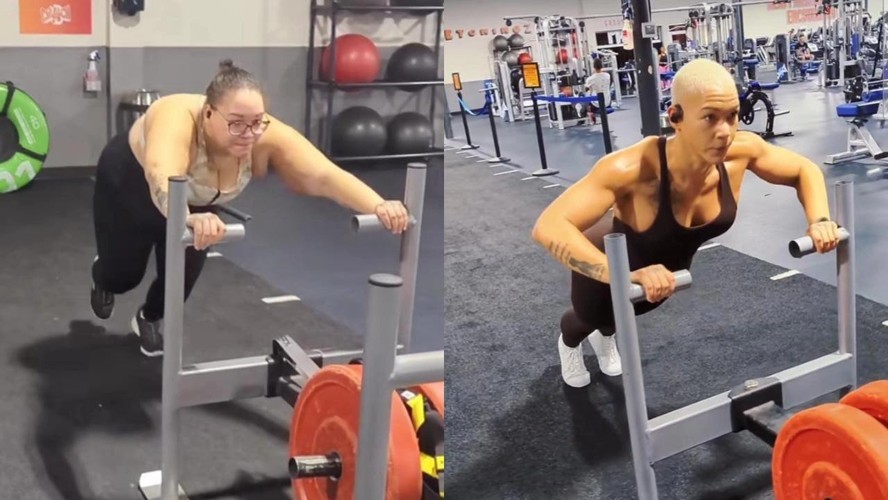 antes e depois academia