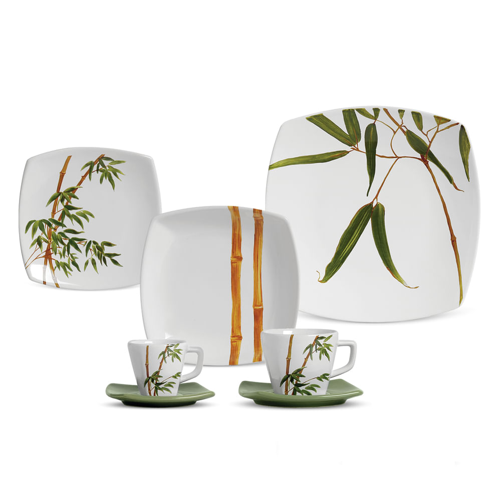 Aparelho de jantar de bambu infantil