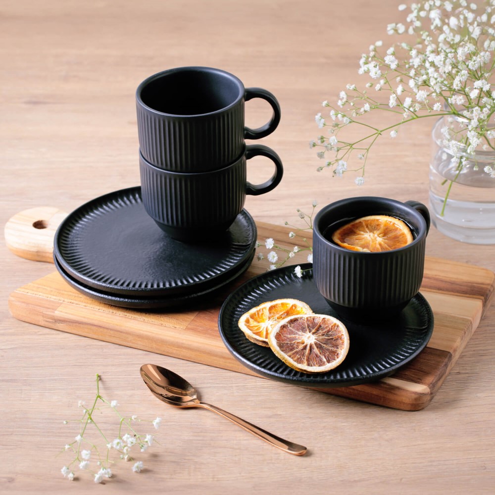 aparelho de jantar preto