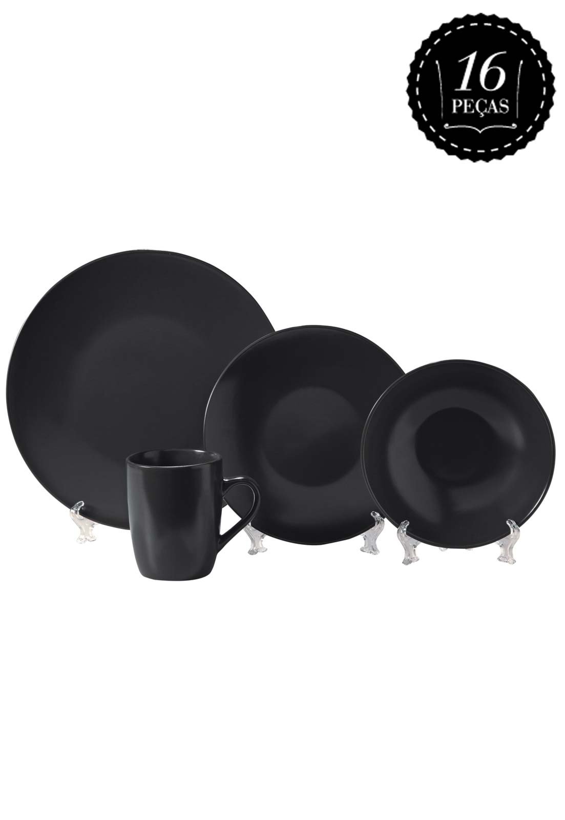 aparelho de jantar preto