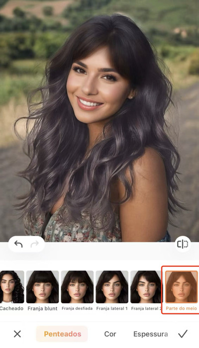 como usar aplicativo para simular corte de cabelo curto