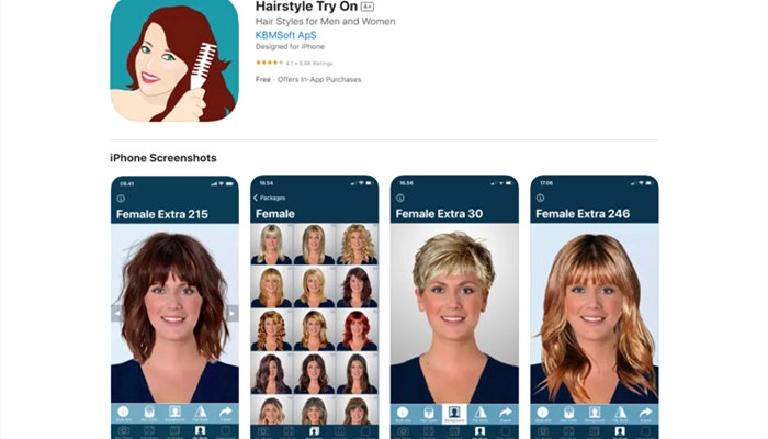 como usar aplicativo para simular corte de cabelo curto