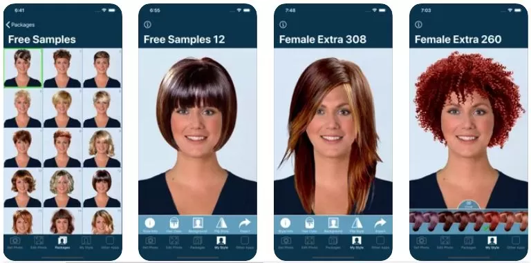 aplicativo para simular corte de cabelo feminino
