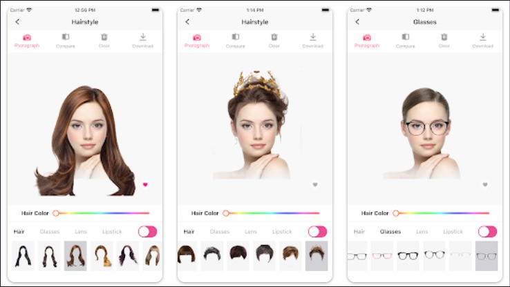 youcam makeup vs faceapp para simular corte de cabelo