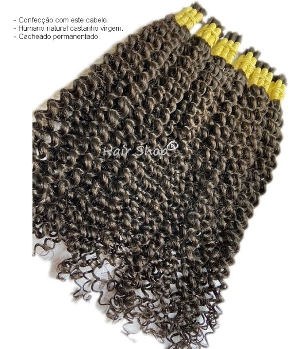 aplique de cabelo cacheado