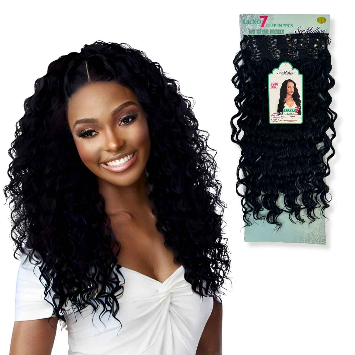 aplique de cabelo cacheado