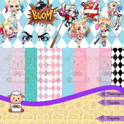 arlequina png para editar