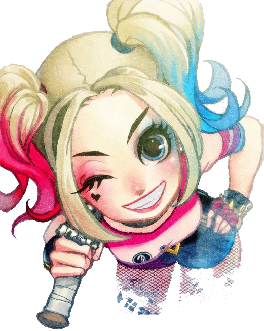 arlequina png chibi