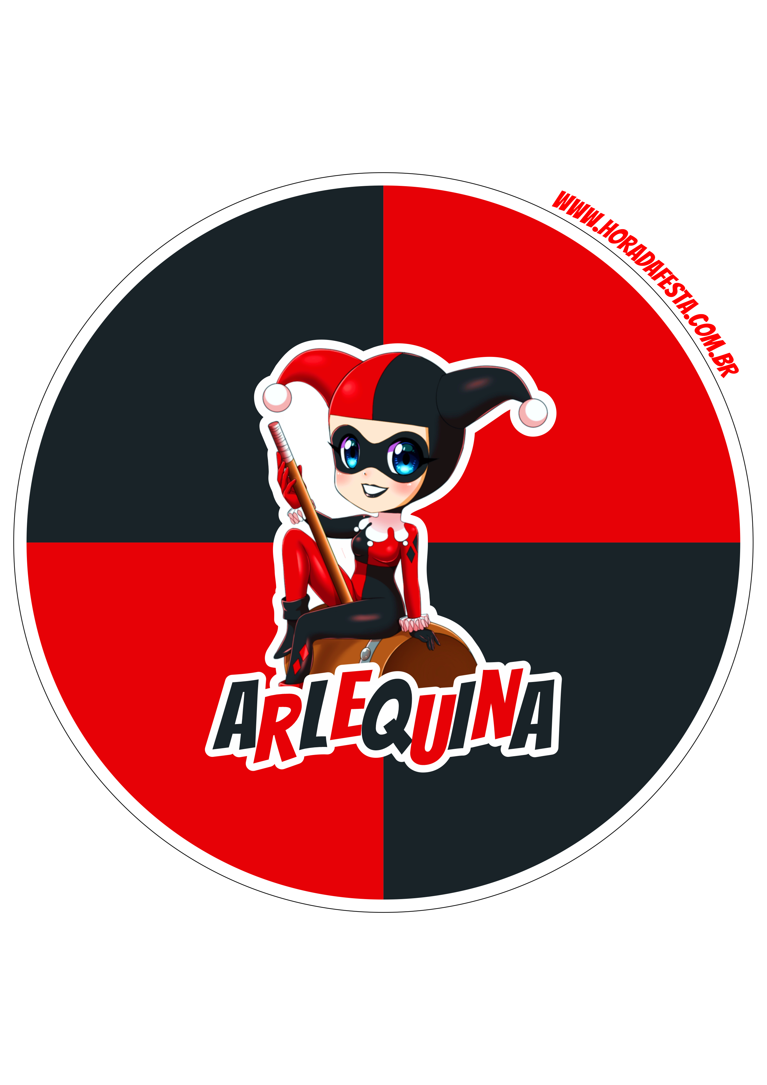 arlequina png vetor