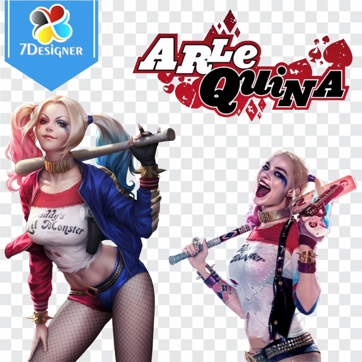 arlequina png margot robbie