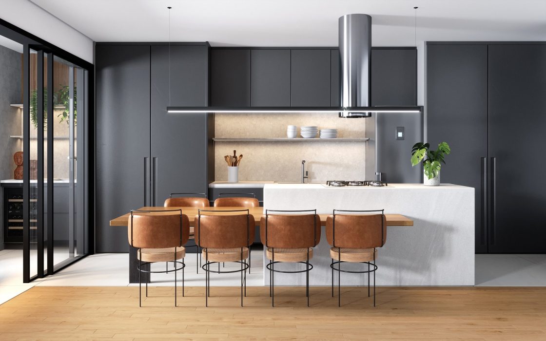 armário de cozinha com nicho para microondas