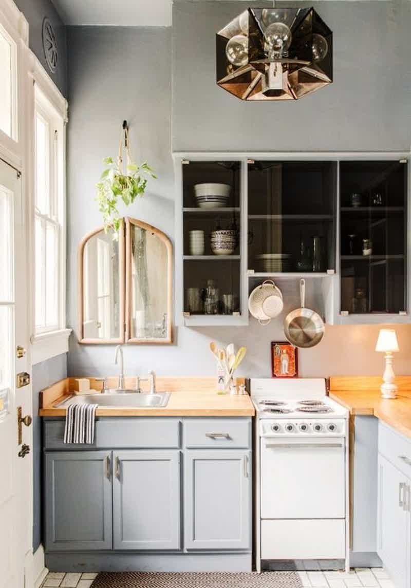 armario de cozinha espelhado