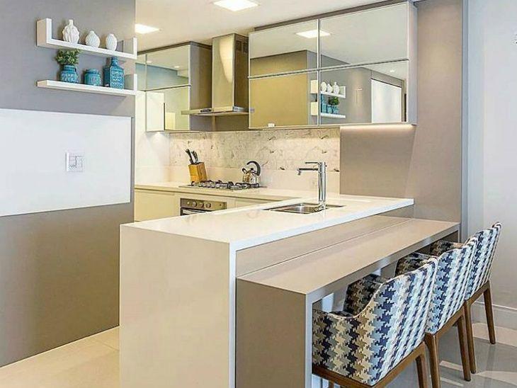 armario de cozinha espelhado