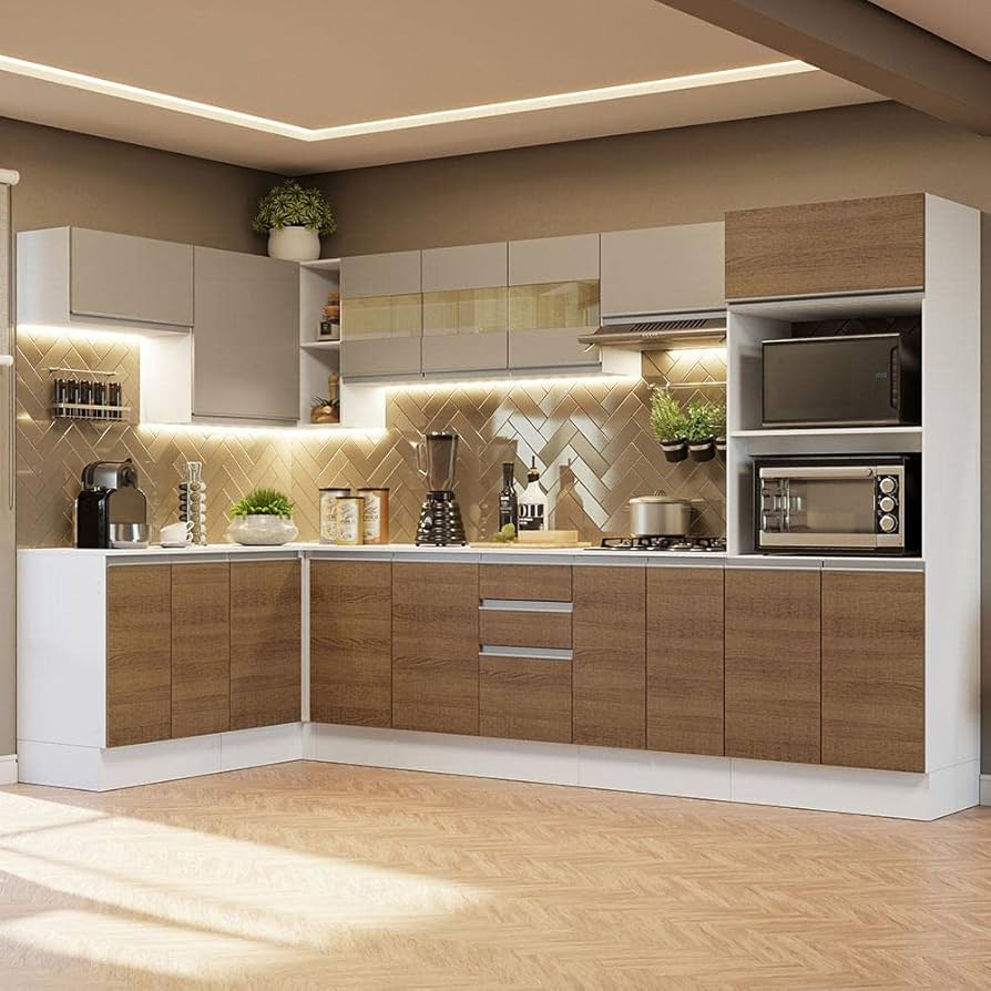 armário planejado cozinha com pedra