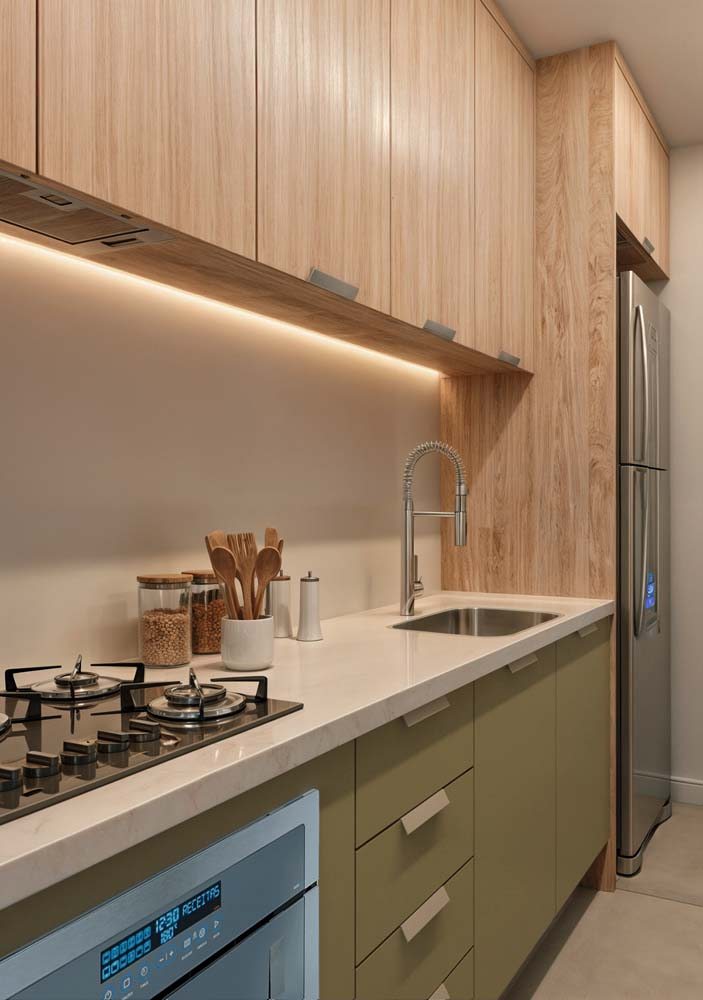 armário planejado cozinha com nichos