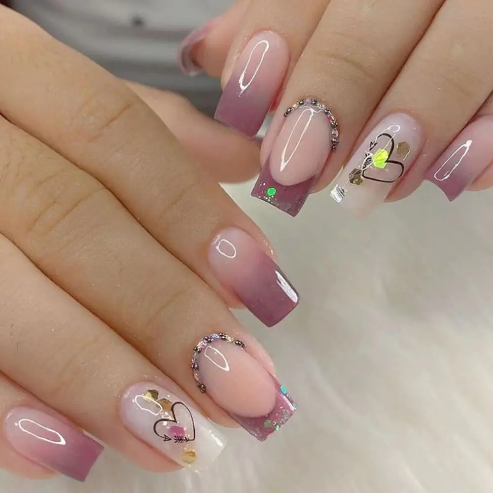 unhas em gel decoradas delicadas