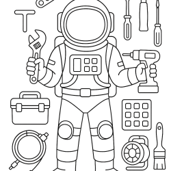 desenhos de foguetes para colorir