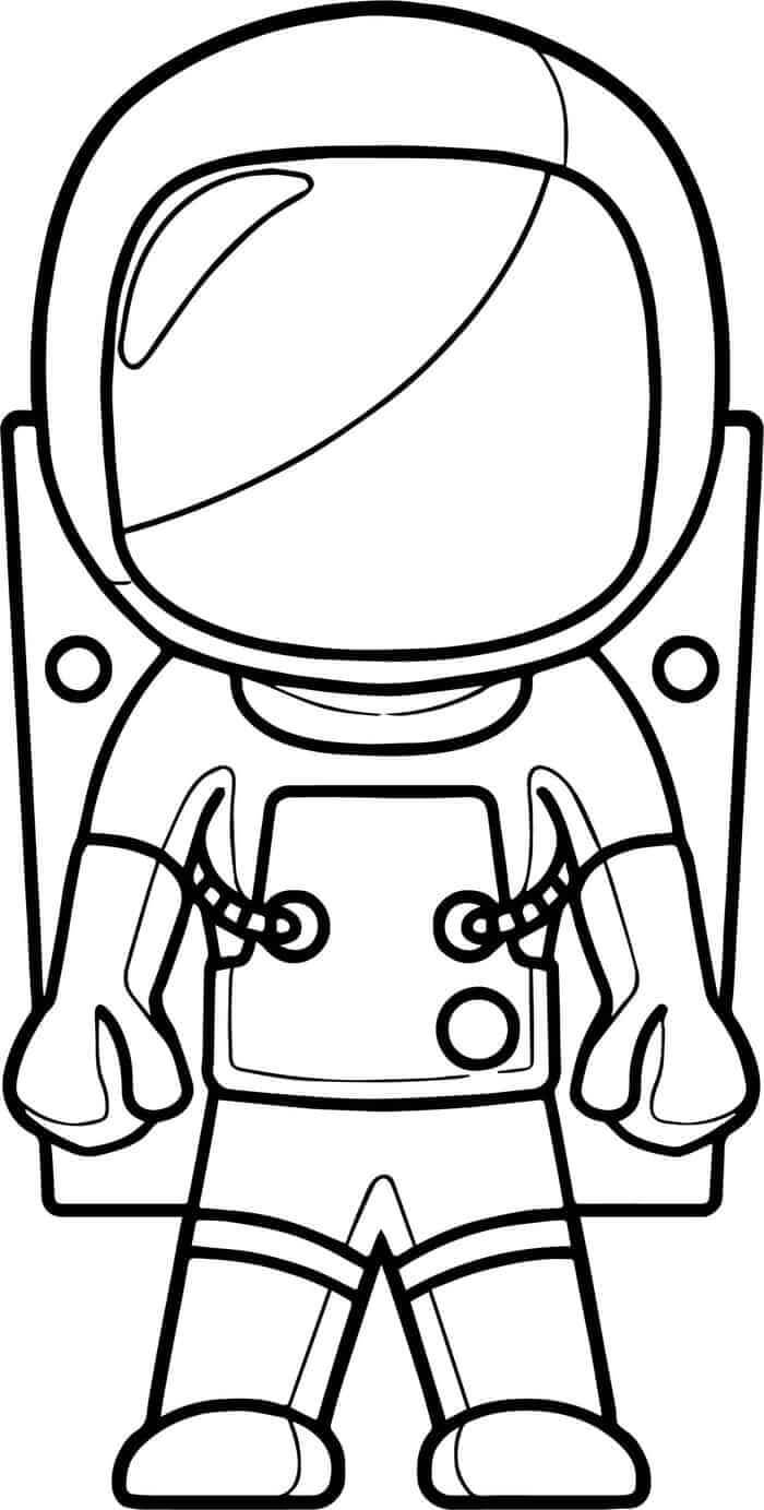 astronauta cartoon para colorir