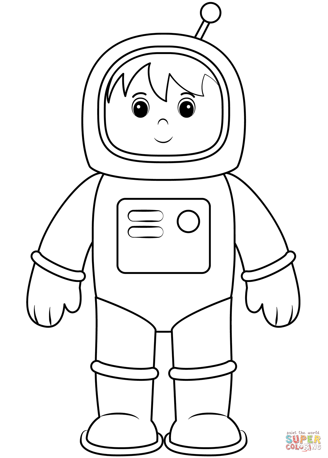 pintar astronauta no espaço