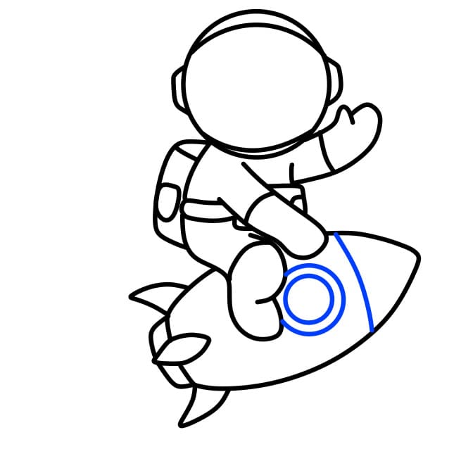 astronauta em missão para colorir